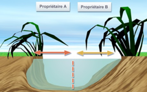 Limites de propriété du lit de la rivière