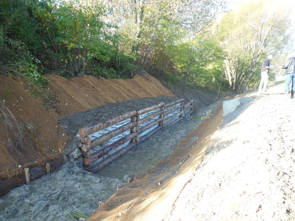 caissons végétalisés pour le soutien des berges trop raides