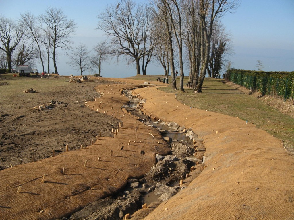 Pendant travaux – aménagement lit de la rivière et des berges