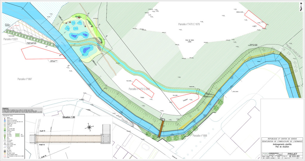 Plan des travaux embouchure hermance